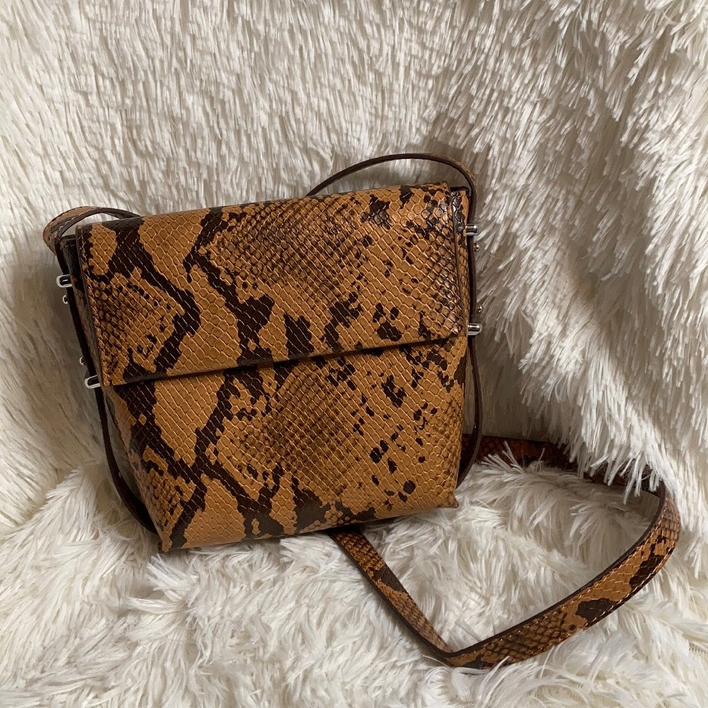 🇺🇸4 For $20 UO Faux Snake Print Crossbody Bag Brown - Picture 5 of 7